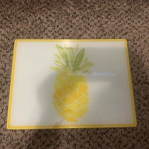 Yellow Pineapple Glass Cutting Board